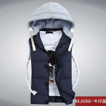 吉普盾 2014秋冬新款<em>韩版男士棉马甲</em>外套男式