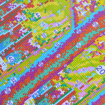 
                                        妮彩 家和万事兴鹤寿年丰 精准印花十字绣套件 贺寿图 客厅大幅 100x42CM 生态棉线                