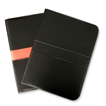 凯萨(KAISA)经理夹黑色A4办公商务夹PU皮质文件资料夹带拉链计算器高中生学习神器