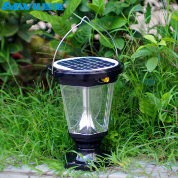 爱惟手提太阳能充电马灯led户外野营应急灯Y002 黑色+220V充电器