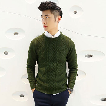 014年秋装打底内搭英伦韩版修身男式 <em>男士</em>纯色