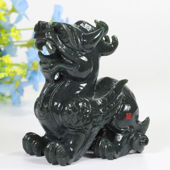 省级玉雕大师王超麟作品 和田玉 雕件玉麒麟  吉祥神兽  442.