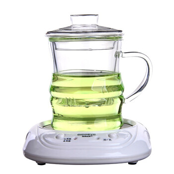 
                                        品茶忆友 茶具套装 茶杯耐热玻璃杯带茶漏茶滤保温加热杯垫恒温器 竹节保温底座套装                