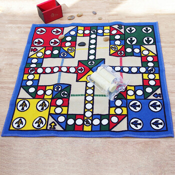 享家惠多豪华飞行棋礼盒版80*80㎝地毯聚会娱乐游戏 亲子儿童毯