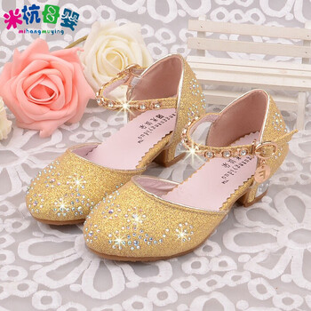 韵都舍2016新款儿童鞋4水晶5公主鞋6小孩高跟