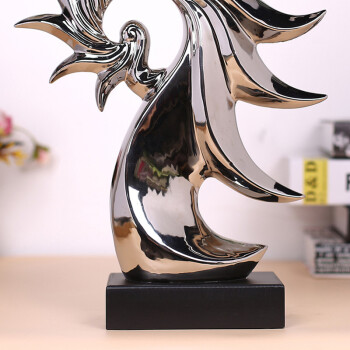 
                                                            风宇阳光 吉祥如意电视柜 玄关 新房装饰品  办公室摆件 欧式 银色陶瓷创意摆件                