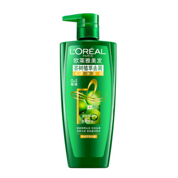 欧莱雅（LOREAL）茶树植萃去屑滋养洗发水700ml（天然去屑止痒去油控油洗发露）