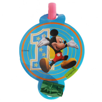 
                                        孩派 Disney正品 生日派对用品 一岁米奇吹龙6个                