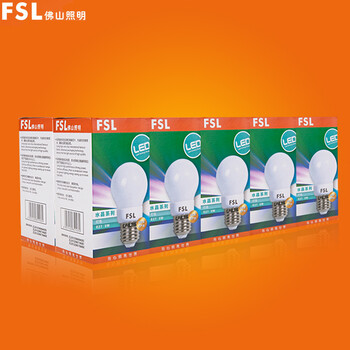 
                                        FSL佛山照明led灯泡大螺口节能灯 水晶球泡E27 3W10支装 黄光                
