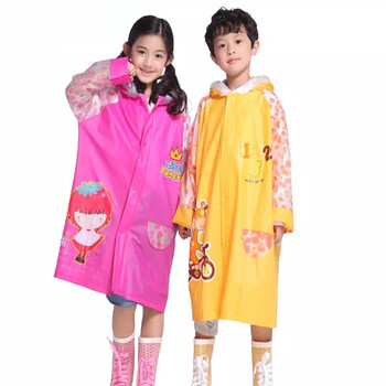
                                                            儿童雨衣雨披带书包位男童女童雨衣加厚卡通小孩雨披学生雨衣户外 蓝色 L                