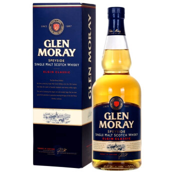 【京东超市】格兰莫雷（Glen Moray）洋酒 苏格兰斯佩塞经典单一麦芽威士忌 700ml