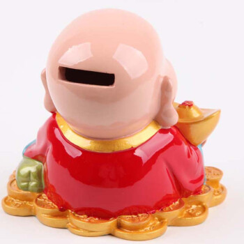 福嘉福 q版神仙 开业摆件礼物礼品 家居饰品 工艺品财神10cm 如来存钱罐 笑佛