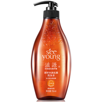 滋源( seeyoung )茶籽 水润去屑 洗头水 750ml(中干性 无硅油 洗发水)
