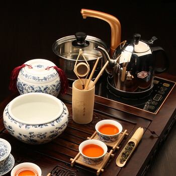 
                                        束氏 龙凤呈祥富贵牡丹茶具套装整套茶具 002165                