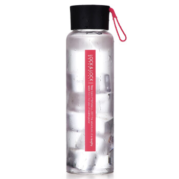 乐扣乐扣耐热玻璃水杯 便携时尚玻璃水瓶杯子 500ml 粉红色 LLG659PIK-PR 