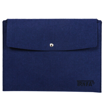 信发 TRNFA MZ-162 蓝色毛毡文件袋/手拿按扣公文袋 办公生活收纳袋/A4资料套袋文具