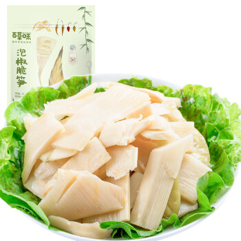 百草味 零食即食脆笋片笋尖零食 笋干泡椒脆笋200g/袋