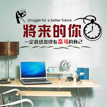 
                                                                                橘子燕可移除自粘墙纸墙贴画贴纸公司企业文化墙励志贴激励办公室教室班级装饰贴 AY6068将来的你                