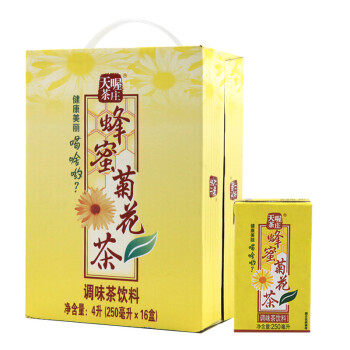 天喔茶庄 蜂蜜菊花茶250ml*16盒 整箱装