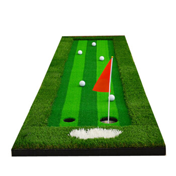POLO 室内高尔夫模拟器 golf球果岭推杆练习器用品球道练习毯套装 0.75X3米果岭
