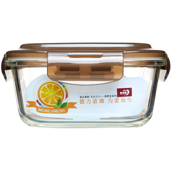 青苹果 耐热玻璃保鲜盒套装 2件套+便当包 BXHK02-8-B 烤箱 冰箱 微波炉适用保鲜盒