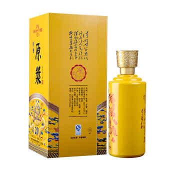 酒仙网 53度汾酒集团原浆20 (双龙帝王黄)475ml 清香型白酒