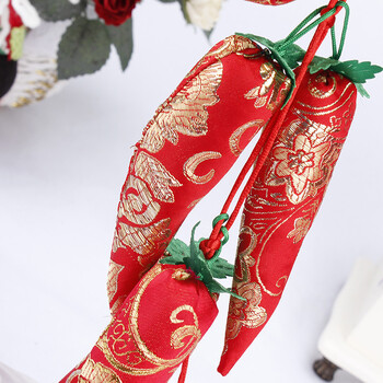 中国结香包挂件春节鞭炮葫芦挂饰过年辣椒装饰年会年货家居喜庆装饰 装饰挂件一根装 A款 葫芦挂6个香包