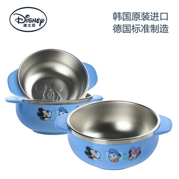 
                                        
                                        迪士尼（Disney）韩国进口米奇儿童不锈钢餐具 婴儿碗辅食双耳小碗03                