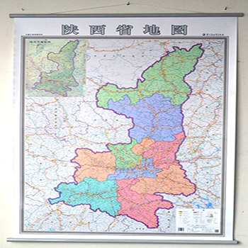 陕西省地图挂图 2014最新版 行政\/交通\/旅游\/河