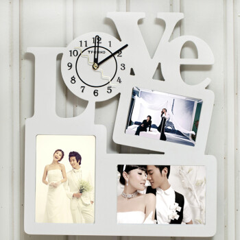 
                                        喜亦雅 字母创意挂钟客厅装饰钟表现代家居装饰礼品 LOVE                