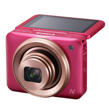 佳能（Canon）PowerShot N2 数码相机 粉色 自拍相机 180°上翻式触摸屏 1610万有效像素 wifi传输