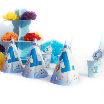 
                                        孩派HighParty生日派对用品/生日聚会用品/儿童生日用品/一岁全明星6人基本装                