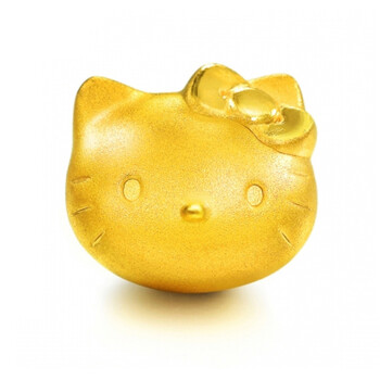 千足金3D硬金hello凯蒂kitty猫转运手链周生生六福珠宝周大福老婆结婚生日纪念日礼物