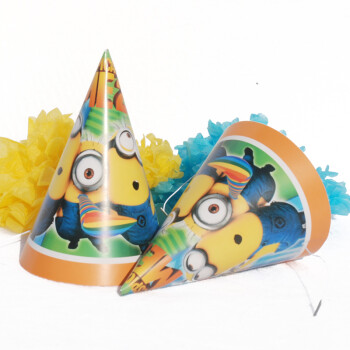 
                                        孩派HighParty生日派对用品//生日帽子//生日装扮//小黄人圆锥帽1个                