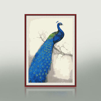 简约现代diy数字油画客厅风景动物花鸟填色手绘装饰画