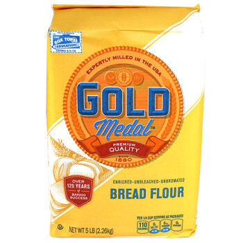 美国进口面包粉 Gold metal 牌高筋面粉 披萨粉 原装2.26kg 烘焙原料