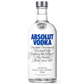 绝对伏特加（Absolut Vodka）洋酒 原味伏特加酒700ml,降价幅度22.6%