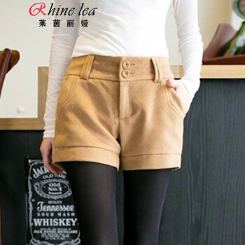 莱茵丽娅<em>2015秋冬</em>新款<em>短裤女</em>呢子保暖厚款靴