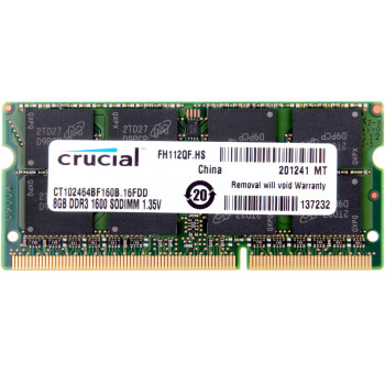 镁光 Crucial DDR3 1600 8G 笔记本内存