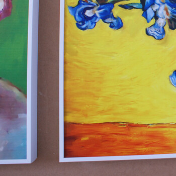 
                                                                                稀颜 北欧装饰画客厅壁画餐厅挂画卧室床头有框画 梵高版画乡村田园三联画向日葵油画                
