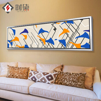 时黛 现代简约装饰画 餐厅挂画 有框画客厅沙发背景墙画卧室壁画 琵琶之音SD085 6折 简约银框A款152*42