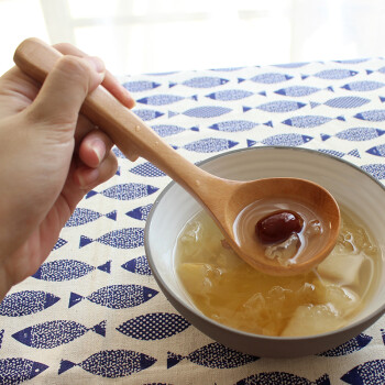 半物生活 木勺子 创意无漆 榉木长柄实木日式出口可爱小汤勺 木质餐具