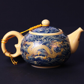 盛世昌南 功夫陶瓷茶具套装 黄帝龙十一件套功夫茶具 景德镇高温陶瓷
