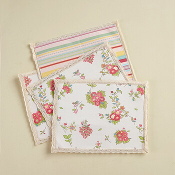 蔻姿（cozzylife）加厚布艺 双面餐垫 阿格妮丝 (4入) 30cm*40cm