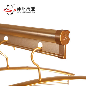 神州禹业苹果晒衣架 铝合金手摇晾衣杆加厚阳台升降晾衣架 砂金色(不含衣架) 2.4米