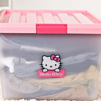 
                                        爱丽思IRIS HELLO KITTY塑料整理箱衣物儿童玩具收纳箱KCB-25                