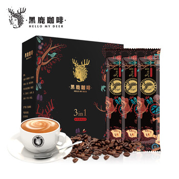 黑鹿咖啡\/Hellomydeer 三合一特浓原味速溶咖啡