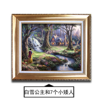 
                                        绿牌油画托马斯风景 沙发背景墙装饰画 客厅现代简约三联画欧式床头餐厅挂画 森林庄园 外尺寸60*80                