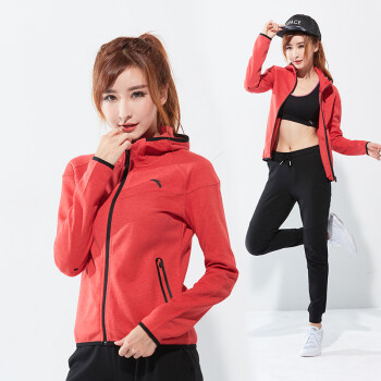 安踏运动套装女 修身运动服休闲舒适运动上衣77017765