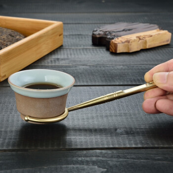 纯铜茶杯叉 功夫茶艺茶道配件零配 创意纯铜防烫茶叉茶针杯叉 纯铜杯